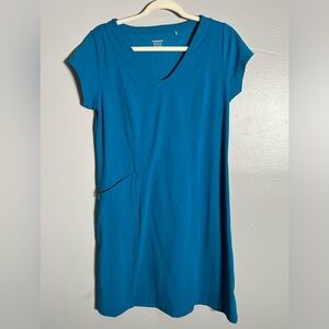 Toad & Co Blue Dress with‎ Zipper Pocket- Medium
